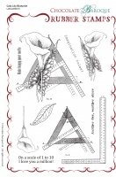 Cala Lily Blueprint Rubber Stamp sheet - A5